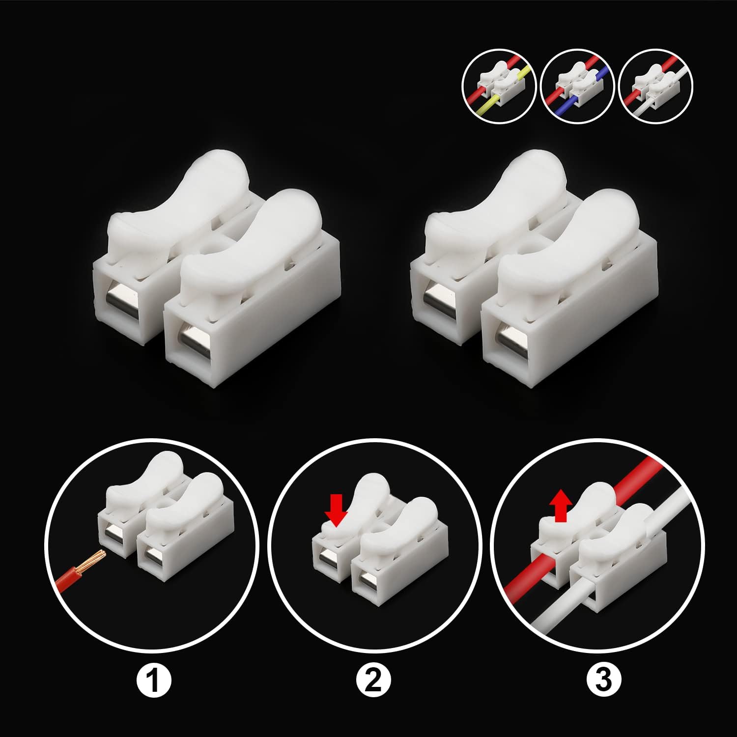50ชิ้นขั้วต่อสายไฟแบบกดเร็ว CH - Push Fit Connector บทวิจารณ์และราคา